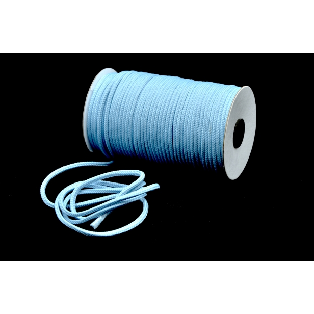 Шнур полипропиленовый плетенный, размер: 4мм, цвет: голубой, бабина: 25м. Код товара: (1012)