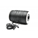Шнур хлопковый вощеный, размер: 5*1мм, плоский, цвет: black, длина: 200м. Код товара: (1008)