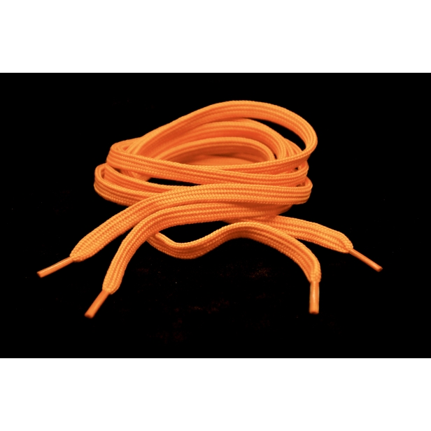 Шнурок для обуви, плетенный, плоский, материал: полипропилен, ширина: 6мм, длина: 120см, цвет: оранжевый. Цена за пару. Код товара: (14)