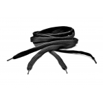 Шнурок для обуви, плетенный, плоский, материал: полипропилен, ширина: 9мм, длина: 110см, цвет: черный. Цена за пару. Код товара: (30)