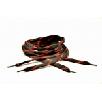 Шнурок для обуви, плетенный, плоский, материал: полиэстер, ширина: 10мм, длина: 110см, цвет: черно-красный. Цена за пару. Код товара: (26)
