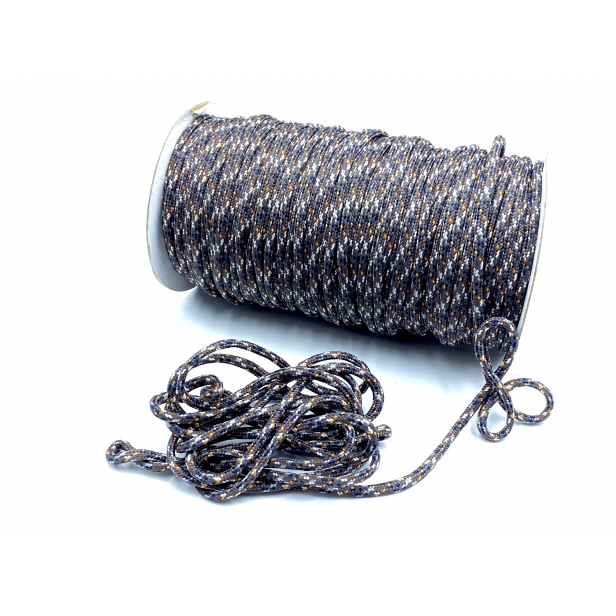 Шнур полиэстеровый плетенный, размер: 4мм, цвет: мульти, бабина: 25м. Код товара: (1016)